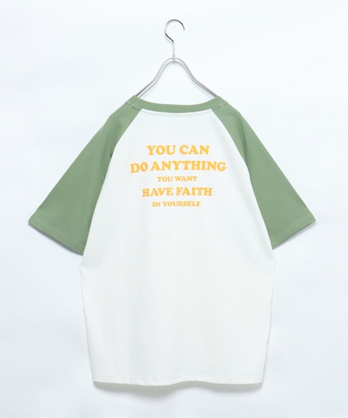 VENCEEXCHANGE（ヴァンスエクスチェンジ）の「CONFIDENCE ラグランTシャツ（Tシャツ/カットソー・レディース・ブラック/クリアグリーン/ライトベージュ・M）」の11枚目の写真