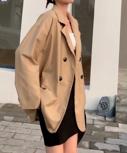 Diosfront（ディオスフロント）の「オーバーサイズテーラードジャケット（テーラードジャケット・レディース・ブラック/モカ/ベージュ・M/L）」の17枚目の写真