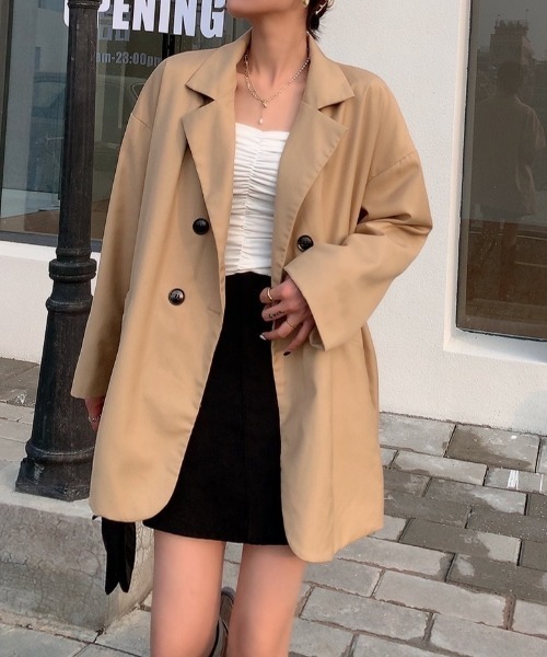 Diosfront（ディオスフロント）の「オーバーサイズテーラードジャケット（テーラードジャケット・レディース・ブラック/モカ/ベージュ・M/L）」の16枚目の写真