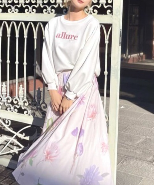 MIIA（ミーア）の「allure miia ロゴスウェット（スウェット・レディース・ブラック/オフホワイト/ピンク・FREE）」の2枚目の写真