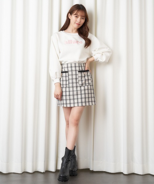 MIIA（ミーア）の「allure miia ロゴスウェット（スウェット・レディース・ブラック/オフホワイト/ピンク・FREE）」の9枚目の写真