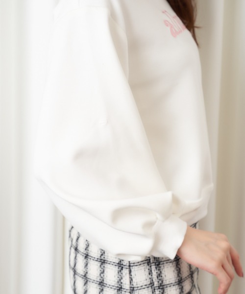 MIIA（ミーア）の「allure miia ロゴスウェット（スウェット・レディース・ブラック/オフホワイト/ピンク・FREE）」の11枚目の写真