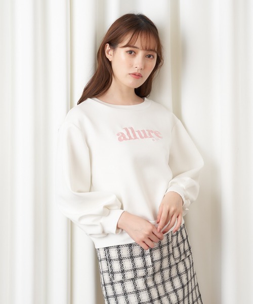 MIIA（ミーア）の「allure miia ロゴスウェット（スウェット・レディース・ブラック/オフホワイト/ピンク・FREE）」の6枚目の写真