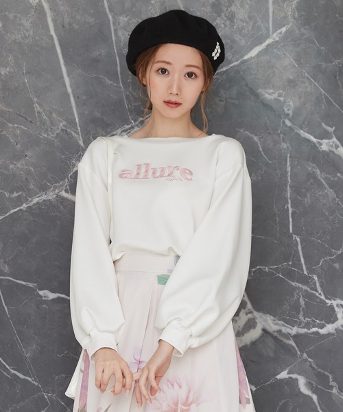 MIIA（ミーア）の「allure miia ロゴスウェット（スウェット・レディース・ブラック/オフホワイト/ピンク・FREE）」の8枚目の写真