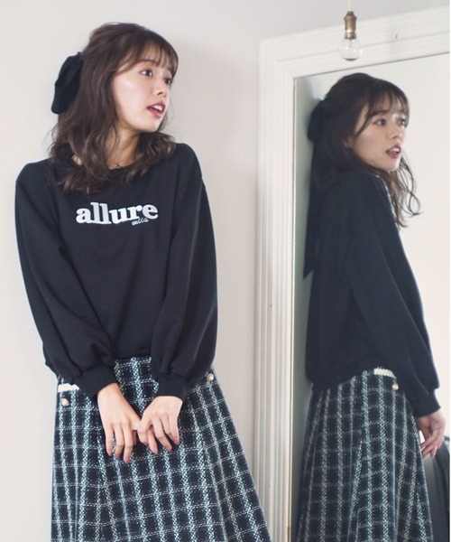 MIIA（ミーア）の「allure miia ロゴスウェット（スウェット・レディース・ブラック/オフホワイト/ピンク・FREE）」の22枚目の写真