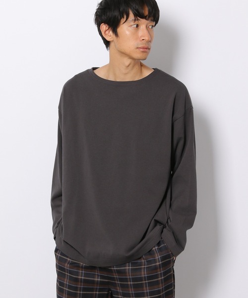 LAKOLE(ラコレ)の「バスクロングスリーブTシャツ / 214659(Tシャツ/カットソー・メンズ・グレー/オフホワイト/ホワイト/チャコール/ダークグレー・LARGE/MEDIUM)」の2枚目の写真