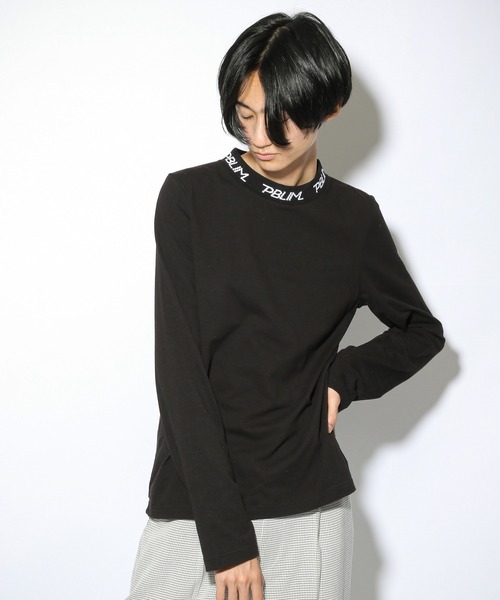 PBLIM（ページボーイリム）の「【PAGEBOYLIM】リムロゴハイネック（Tシャツ/カットソー・レディース・ブラック/オフホワイト・MEDIUM/LARGE）」の9枚目の写真