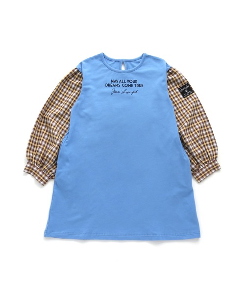 セール 袖チェック切替えワンピ ワンピース Jenni Love ジェニィラブ のファッション通販 Zozotown