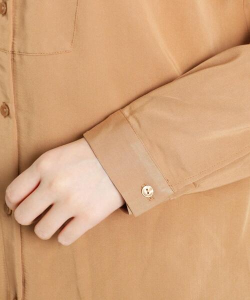 grove（グローブ）の「◆【S-3L】ビブヨーク切り替えチュニック（シャツ/ブラウス・レディース・ナチュラル/パープル系4/カーキ系6/キャメル・04/05/02/03/01）」の11枚目の写真