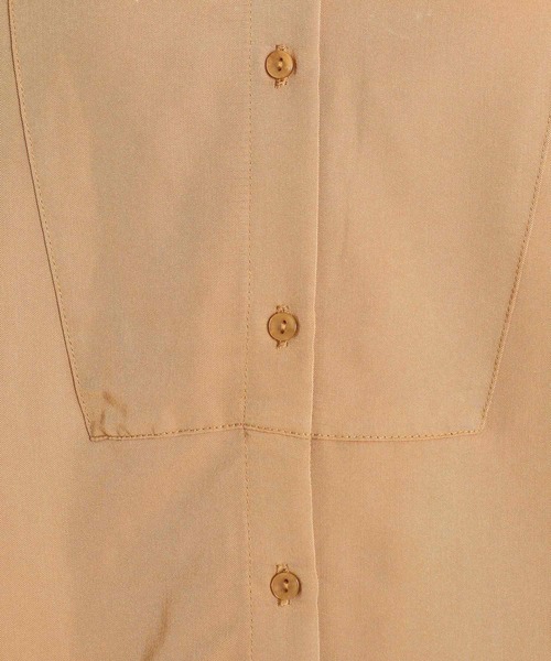 grove（グローブ）の「◆【S-3L】ビブヨーク切り替えチュニック（シャツ/ブラウス・レディース・ナチュラル/パープル系4/カーキ系6/キャメル・04/05/02/03/01）」の13枚目の写真