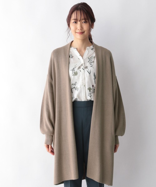 GLOBAL WORK（グローバルワーク）の「洗えるショールカーディガン/958033（カーディガン/ボレロ・レディース・アイボリー/ブラック/モカ・MEDIUM/LARGE）」の14枚目の写真