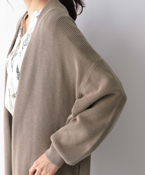 GLOBAL WORK（グローバルワーク）の「洗えるショールカーディガン/958033（カーディガン/ボレロ・レディース・アイボリー/ブラック/モカ・MEDIUM/LARGE）」の18枚目の写真