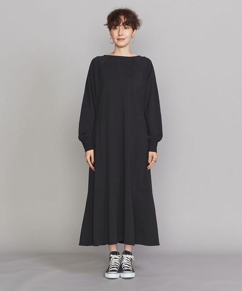 BEAUTY&YOUTH UNITED ARROWS（ビューティーアンドユースユナイテッドアローズ）の「BY コットンドルマンスリーブ ワンピース（ワンピース・レディース・ブラック/ベージュ・FREE）」の3枚目の写真