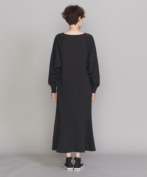 BEAUTY&YOUTH UNITED ARROWS（ビューティーアンドユースユナイテッドアローズ）の「BY コットンドルマンスリーブ ワンピース（ワンピース・レディース・ブラック/ベージュ・FREE）」の5枚目の写真