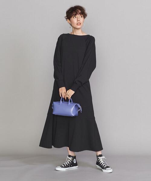 BEAUTY&YOUTH UNITED ARROWS（ビューティーアンドユースユナイテッドアローズ）の「BY コットンドルマンスリーブ ワンピース（ワンピース・レディース・ブラック/ベージュ・FREE）」の6枚目の写真