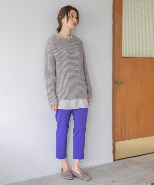 LEPSIM（レプシィム）の「【ハタラク7DAYSパンツ】嬉しい機能が付いたテーパードパンツ[2021秋冬]　959426（その他パンツ・レディース・ブルー/グレイッシュベージュ/イエロー系その他/ブラック/レンガ/レッド・LARGE/SMALL/MEDIUM/X-SMALL/LL）」の7枚目の写真