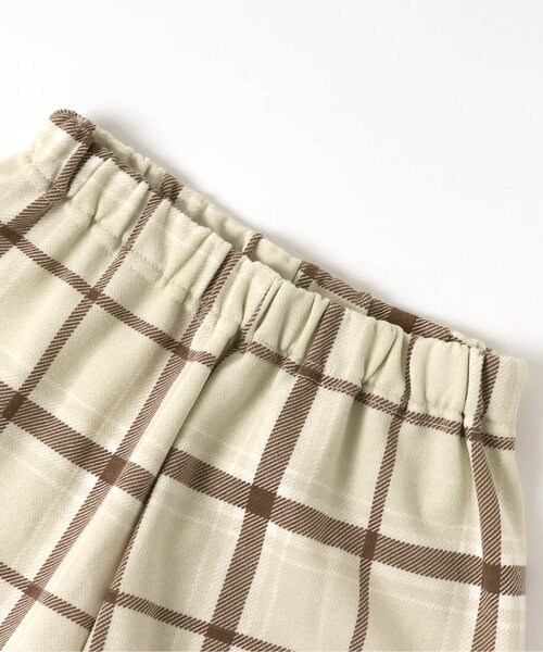 Ampersand（アンパサンド）の「ルームウェア/パジャマ(ロゴ・チェックパンツ) 10分丈（ルームウェア/パジャマ・キッズ・オフホワイト/ブラウン・100/90/140/130/120/110/80）」の8枚目の写真