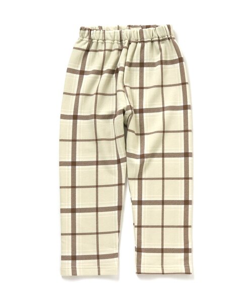 Ampersand（アンパサンド）の「ルームウェア/パジャマ(ロゴ・チェックパンツ) 10分丈（ルームウェア/パジャマ・キッズ・オフホワイト/ブラウン・100/90/140/130/120/110/80）」の6枚目の写真