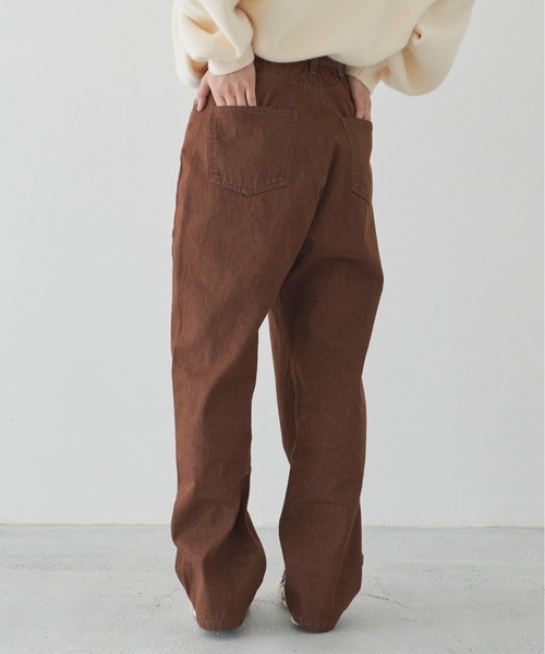 flaner（フラネ）の「ルーズデニムパンツ【ユニセックス対応】（デニムパンツ・レディース・ブラック/ブラウン/オフホワイト・SMALL/MEDIUM/LARGE）」の14枚目の写真