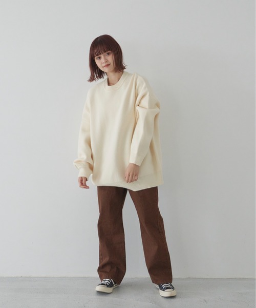 flaner（フラネ）の「ルーズデニムパンツ【ユニセックス対応】（デニムパンツ・レディース・ブラック/ブラウン/オフホワイト・SMALL/MEDIUM/LARGE）」の22枚目の写真