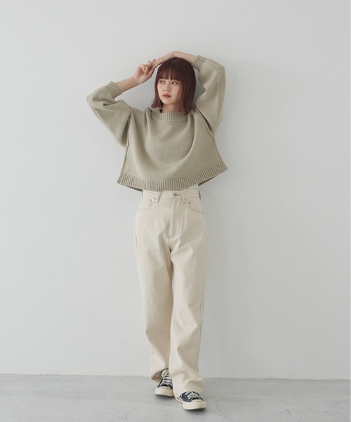 flaner（フラネ）の「ルーズデニムパンツ【ユニセックス対応】（デニムパンツ・レディース・ブラック/ブラウン/オフホワイト・SMALL/MEDIUM/LARGE）」の20枚目の写真