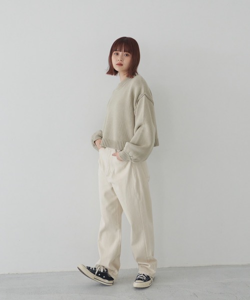 flaner（フラネ）の「ルーズデニムパンツ【ユニセックス対応】（デニムパンツ・レディース・ブラック/ブラウン/オフホワイト・SMALL/MEDIUM/LARGE）」の21枚目の写真