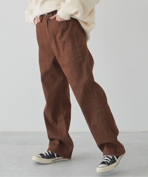 flaner（フラネ）の「ルーズデニムパンツ【ユニセックス対応】（デニムパンツ・レディース・ブラック/ブラウン/オフホワイト・SMALL/MEDIUM/LARGE）」の11枚目の写真