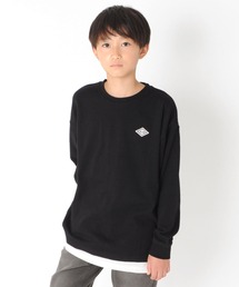 GLAZOS | 厚手天竺・ドロップショルダーフェイクレイヤード長袖Tシャツ(Tシャツ/カットソー)