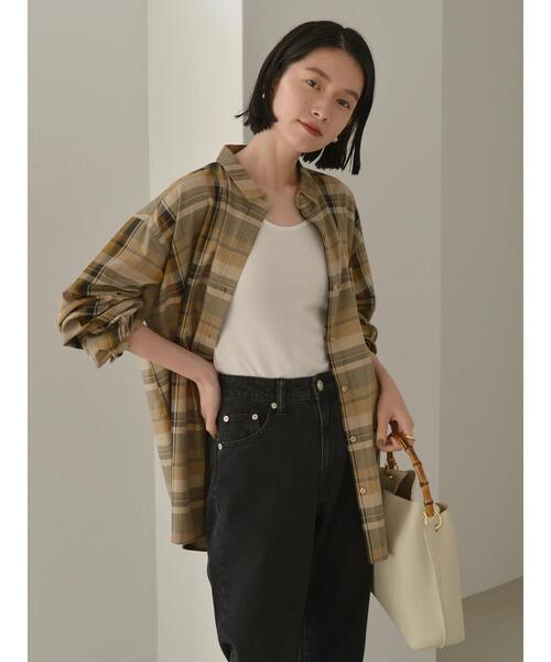 AMERICAN HOLIC(アメリカンホリック)の「★コットンビエラベーシックシャツ(シャツ/ブラウス・レディース・オフホワイト/モカ/その他9/ストライプ/チェック・S/M/L)」の12枚目の写真