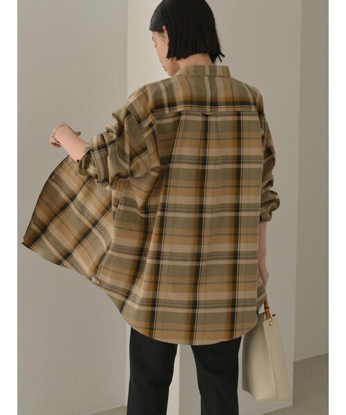 AMERICAN HOLIC(アメリカンホリック)の「★コットンビエラベーシックシャツ(シャツ/ブラウス・レディース・オフホワイト/モカ/その他9/ストライプ/チェック・S/M/L)」の14枚目の写真