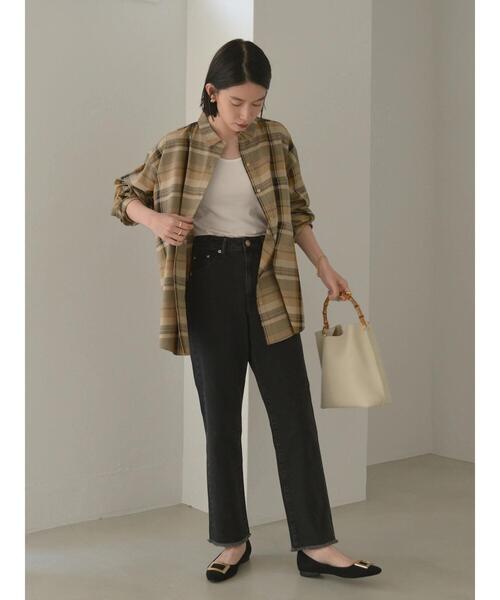 AMERICAN HOLIC(アメリカンホリック)の「★コットンビエラベーシックシャツ(シャツ/ブラウス・レディース・オフホワイト/モカ/その他9/ストライプ/チェック・S/M/L)」の16枚目の写真