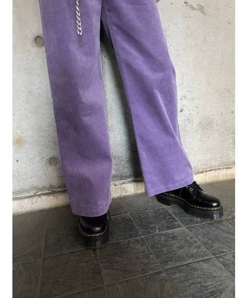 EGOIST（エゴイスト）の「シンプルコーデュロイワイドパンツ（その他パンツ・レディース・アイボリー/パープル・S/M）」の11枚目の写真
