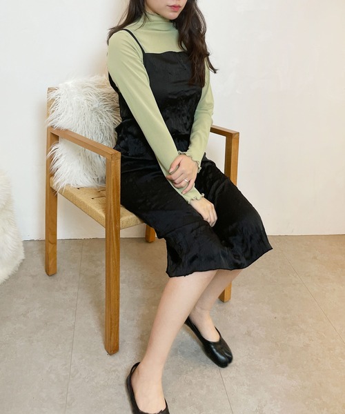 CEMONEMO（セモネモ）の「ワッシャー加工 キャミワンピース（ワンピース・レディース・ベージュ/グレー/ブラック・FREE）」の17枚目の写真