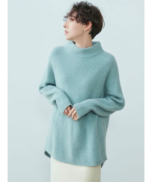 LAGUNAMOON(ラグナムーン)の「ラクーンハイネックニットプルオーバー(ニット/セーター・レディース・チャコールグレー/ミント/ベージュ・FREE)」の3枚目の写真