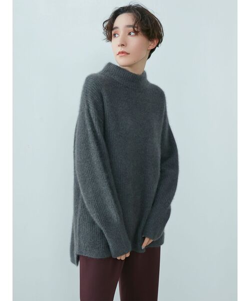 LAGUNAMOON(ラグナムーン)の「ラクーンハイネックニットプルオーバー(ニット/セーター・レディース・チャコールグレー/ミント/ベージュ・FREE)」の6枚目の写真