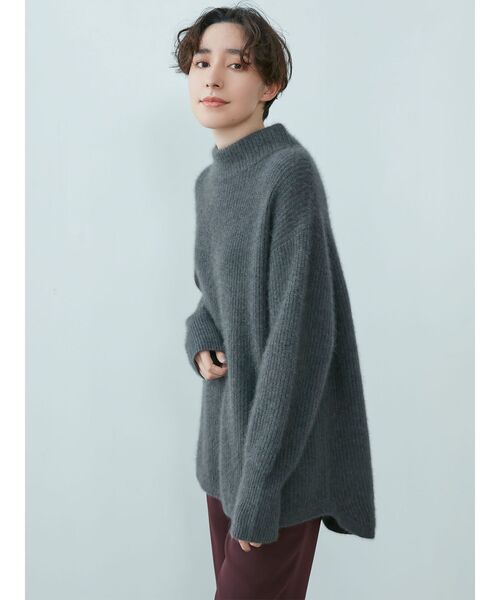 LAGUNAMOON(ラグナムーン)の「ラクーンハイネックニットプルオーバー(ニット/セーター・レディース・チャコールグレー/ミント/ベージュ・FREE)」の7枚目の写真