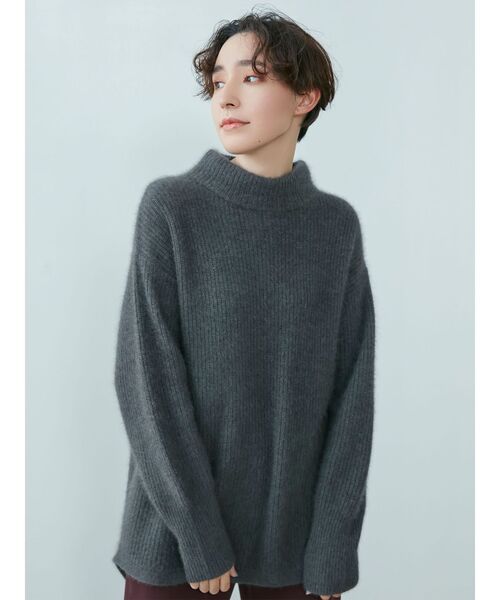 LAGUNAMOON(ラグナムーン)の「ラクーンハイネックニットプルオーバー(ニット/セーター・レディース・チャコールグレー/ミント/ベージュ・FREE)」の8枚目の写真