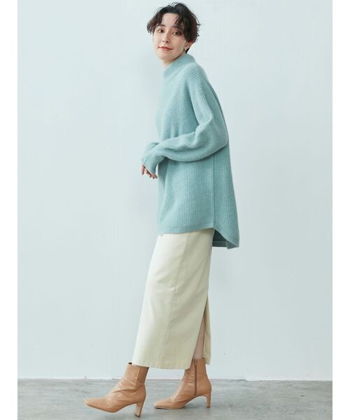 LAGUNAMOON(ラグナムーン)の「ラクーンハイネックニットプルオーバー(ニット/セーター・レディース・チャコールグレー/ミント/ベージュ・FREE)」の10枚目の写真