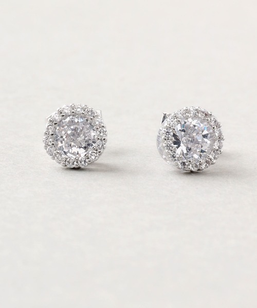 Manon's Selection(マノンズセレクション)の「ラウンドストーンキャッチピアス(ピアス(両耳用)・レディース・ゴールド/シルバー・ONE SIZE)」の7枚目の写真