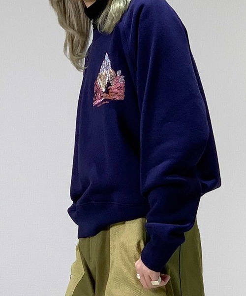 MAISON SCOTCH(メゾンスコッチ)の「リラックスフィット スウェット【163756】(スウェット・レディース・ブルー系その他・X-SMALL/SMALL)」の2枚目の写真