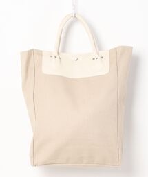 Samansa Mos2 blue | 合皮ハンドルキャンバストートバッグ(トートバッグ)