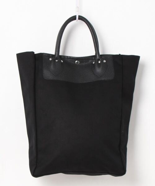 Samansa Mos2 blue（サマンサモスモスブルー）の「合皮ハンドルキャンバストートバッグ（トートバッグ・レディース・ブラック/グレー/ベージュ・ﾌﾘ-）」の5枚目の写真