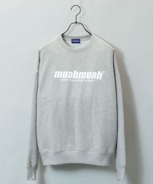 muahmuah(ムーアムーア)の「MUAHMUAH-ロゴスウェットクルー【MUT21936】(スウェット・レディース・ホワイト/ブラック/ネイビー/グレー/カーキ・FREE)」の3枚目の写真