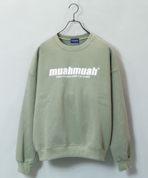 muahmuah(ムーアムーア)の「MUAHMUAH-ロゴスウェットクルー【MUT21936】(スウェット・レディース・ホワイト/ブラック/ネイビー/グレー/カーキ・FREE)」の4枚目の写真