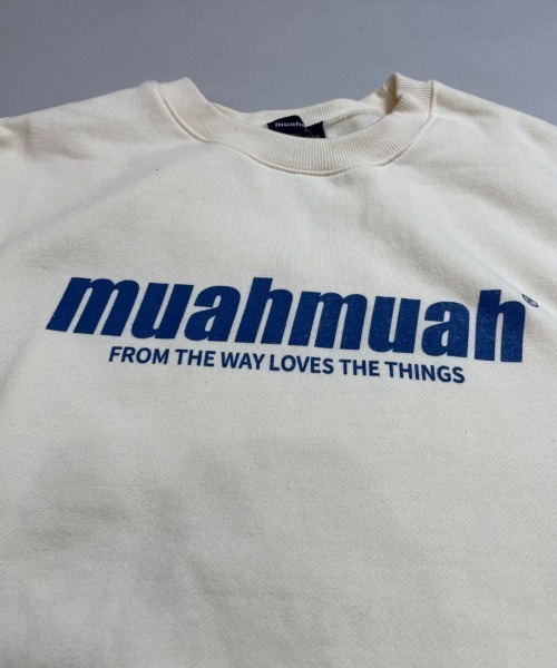 muahmuah(ムーアムーア)の「MUAHMUAH-ロゴスウェットクルー【MUT21936】(スウェット・レディース・ホワイト/ブラック/ネイビー/グレー/カーキ・FREE)」の11枚目の写真