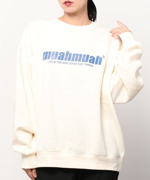 muahmuah(ムーアムーア)の「MUAHMUAH-ロゴスウェットクルー【MUT21936】(スウェット・レディース・ホワイト/ブラック/ネイビー/グレー/カーキ・FREE)」の17枚目の写真