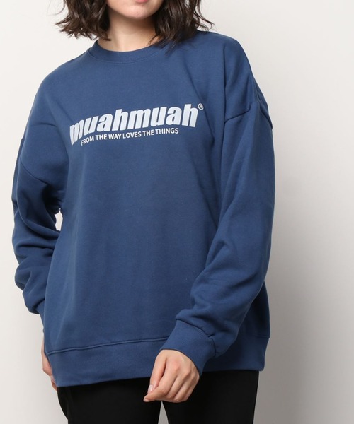 muahmuah(ムーアムーア)の「MUAHMUAH-ロゴスウェットクルー【MUT21936】(スウェット・レディース・ホワイト/ブラック/ネイビー/グレー/カーキ・FREE)」の22枚目の写真