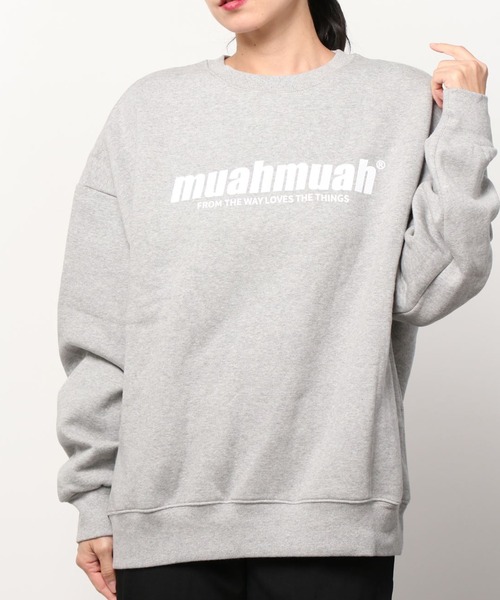 muahmuah(ムーアムーア)の「MUAHMUAH-ロゴスウェットクルー【MUT21936】(スウェット・レディース・ホワイト/ブラック/ネイビー/グレー/カーキ・FREE)」の20枚目の写真
