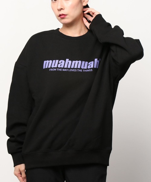 muahmuah(ムーアムーア)の「MUAHMUAH-ロゴスウェットクルー【MUT21936】(スウェット・レディース・ホワイト/ブラック/ネイビー/グレー/カーキ・FREE)」の18枚目の写真
