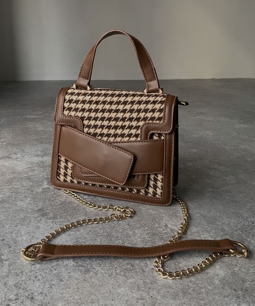 Riberry（リベリー）の「千鳥柄バッグ（ハンドバッグ・レディース・ブラック/ベージュ/ブラウン・FREE）」の12枚目の写真
